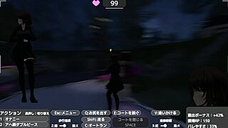 You see anime girl Sereka-san exposing in naked coat without being noticed on 2024-06-07, masturbating publicly in game?