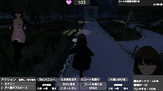 You see anime girl Sereka-san exposing in naked coat without being noticed on 2024-06-07, masturbating publicly in game?