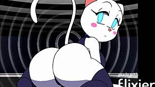 Furry kitty gets down and dirty with twerking and ass slapping