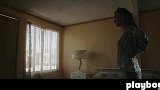 Perfect Brunette Alexandra Tyler Poses Naked Outdoor Showing Nice Boobs