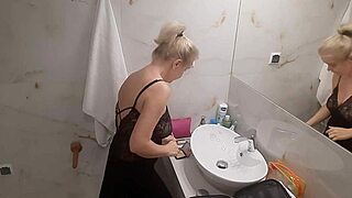 Jenny the blonde preps for a wild disco night at the club