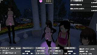 You see anime girl Sereka-san exposing in naked coat without being noticed on 2024-06-07, masturbating publicly in game?