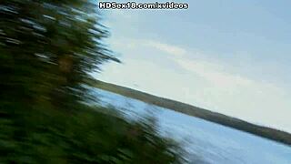 Shaved Pussy Woman Experiences Intense Encounter By The River Bank In High Definition