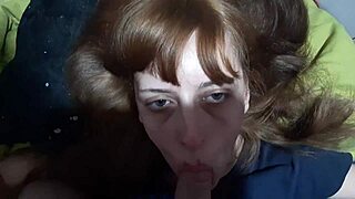 Teen sucks stepbrother's big cock hard