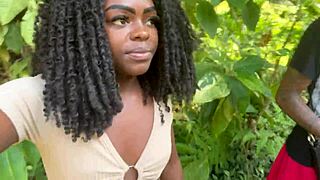 We took the hot girl to the waterfall and had fun