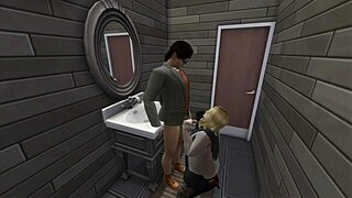 Coffee Break Turns Wild as Guy Nails Girl in Bathroom