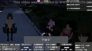 You see anime girl Sereka-san exposing in naked coat without being noticed on 2024-06-07, masturbating publicly in game?