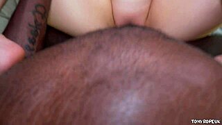 monster titty babe klara devine climaxes hard on massive black cock