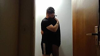 Building Cameras Catch Friends With Big Cocks Making Out In Hallway After Gym