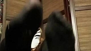 i'm so horny in my stockins, watch me play