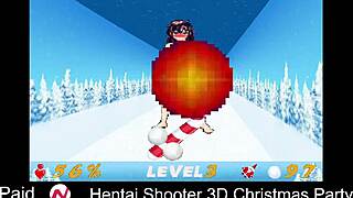 Hentai shooter game at 3d christmas party