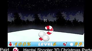 Hentai shooter game at 3d christmas party