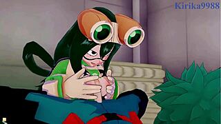 Tsuyu Asui, Mt Lady, Izuku Midoriya in Wild Hentai Sex