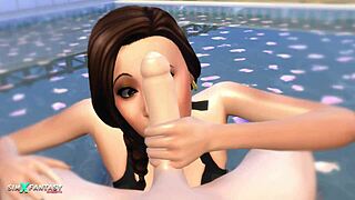 Passionpool - Jade Rosa - Sims 4 Hentai Action At Pool
