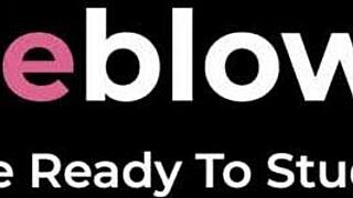 Petite latina Penelope Woods deepthroats big cock for facial