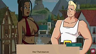 Busty orc delivers snu snu with monster cock in queens brothel