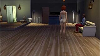 Peeping on Cheating Wife Getting Double Penetration in Blue Velvet Scene