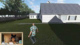 sexy lady sonia bangs neighbor olivia in backyard hot tub