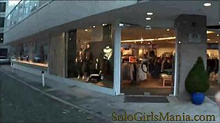 Sexy Blonde Milf Stretches Anal Hole with Dildo in Hot Interview Scene.