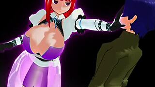 Girl B Hero in part 37 faces Monster Lord 3 in wild cartoon hentai scenes.