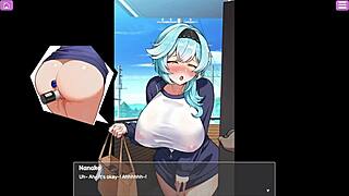 exposed busty delivery worker caught in steamy anime game scene