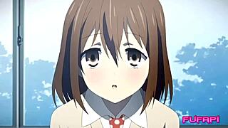 Hentai scene with my companion squirting hard in wild action.