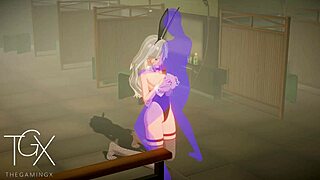 Wow, sexy fantasy girl in hot anime hentai sex game!