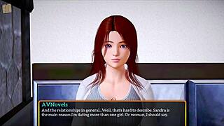 In my new family, she shows her big tits and ass