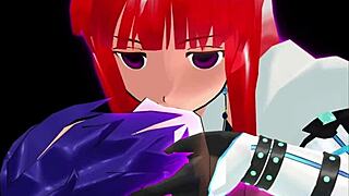 Flicka B Hjälte del 37 möter Monster Lord 3 i vilda tecknade hentai-scener.