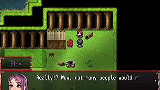 Teen damsel sucks premature ejaculating cock in harem anime game episode five