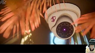 Sombra watches Natasha's bald pussy get deepthroated at gloryhole in wild POV face action