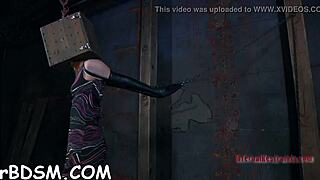 hotty gets bound tight and fucked hard in bondage scene