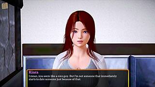 In my new family, she shows her big tits and ass