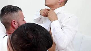 Gay bachelor party erupts with big cocks on wedding day.