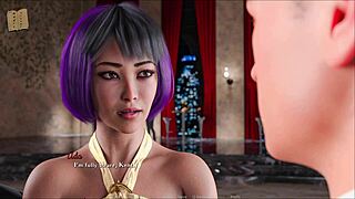 Curvy 3D Hentai Babe in Cute Outfit Plays