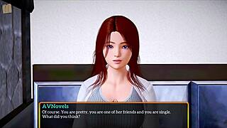 In my new family, she shows her big tits and ass