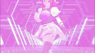 Girl B Hero in part 37 faces Monster Lord 3 in wild cartoon hentai scenes.