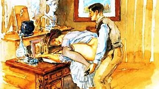 vintage erotic drawings bring old-school charm to steamy cartoon art