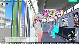 Loop Train H-Game Elevator Creampie Scene