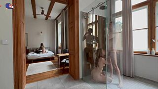 hey, she didn't mind joining us for a wild amateur group fuck in the shower!