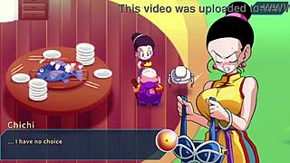 Chi Chi Delivers Intense Handjob to Roshi in Kame Paradise 2