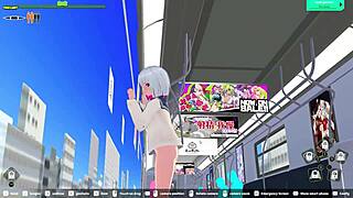 Loop Train H-Game Elevator Creampie Scene