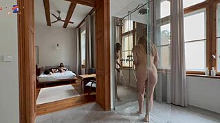 hey, she didn't mind joining us for a wild amateur group fuck in the shower!