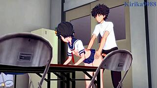 Mikoto Misaka, Kuroko Shirai, Kazari Uiharu, Toma Kamijo in Wild Hentai Sex