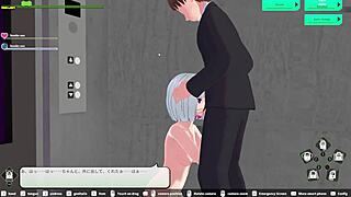 Loop Train H-Game Elevator Creampie Scene
