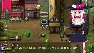 confused witch stripping in the men's bathroom for ceres and the contract guild hentai part 3