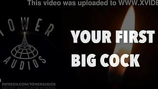 Feel the thrill of your first big cock with dirty talk
