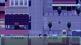 Old man grabs huge ass of sexy neighbor in hentai game