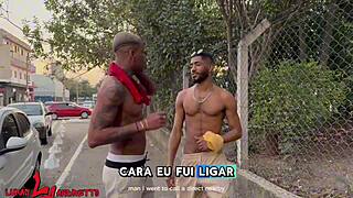 Two endowed blacks fuck the virgin white boy's tight ass.