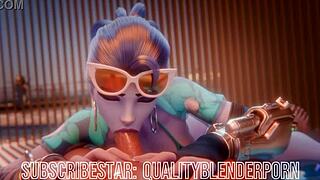 Why Does Widow Deepthroat Cock on Beach?